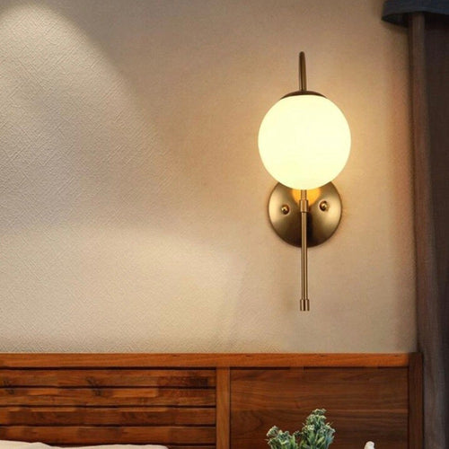 wall lamp modern LED wall with glass globes Nyrea