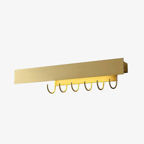 Applique murale moderne LED dorée avec crochet - vue 8 sur 7