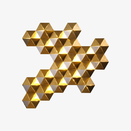 Applique murale moderne LED en forme de ruche dorée Zaida