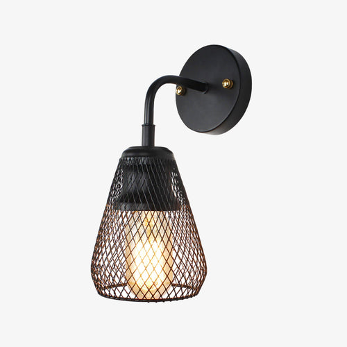 Applique murale moderne LED en métal noir Ovo