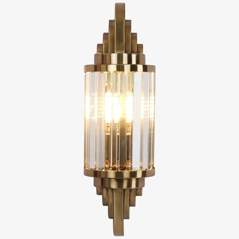 wall lamp modern LED wall lamp in glass and gold metal Raizel