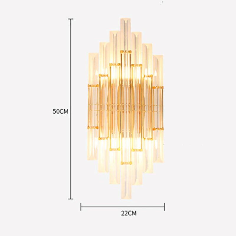 Aplique LED de cristal moderno Lyssia