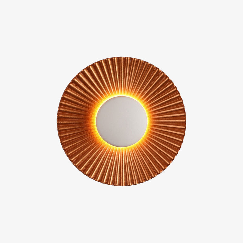 Applique murale moderne LED forme de soleil métallique Hasna