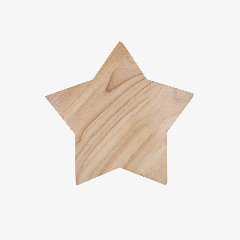 Aplique de madera en forma de estrella para niños Stary