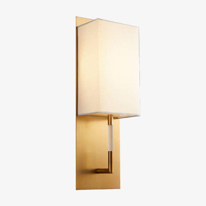 Applique murale rétro LED en métal et abat-jour blanc - vue 2 sur 4