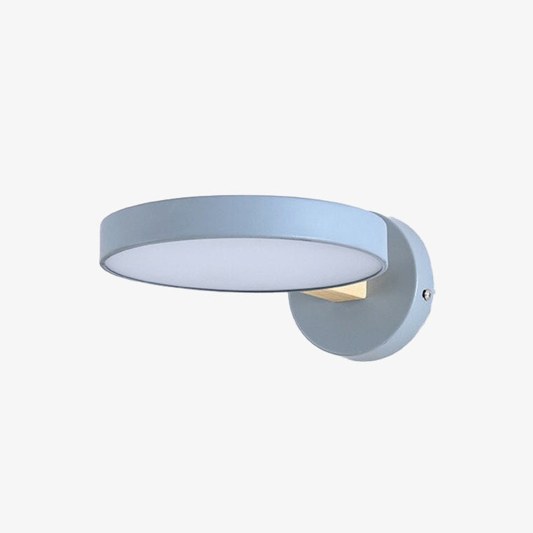 Aplique LED circular escandinavo con detalles de madera Cesia