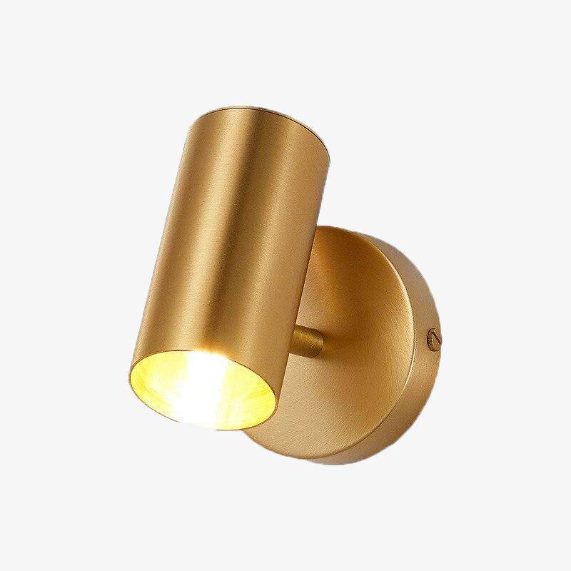 Aplique LED con foco dorado