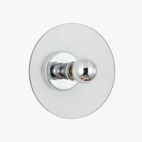 Applique murale vintage avec abat-jour en verre circulaire Silas