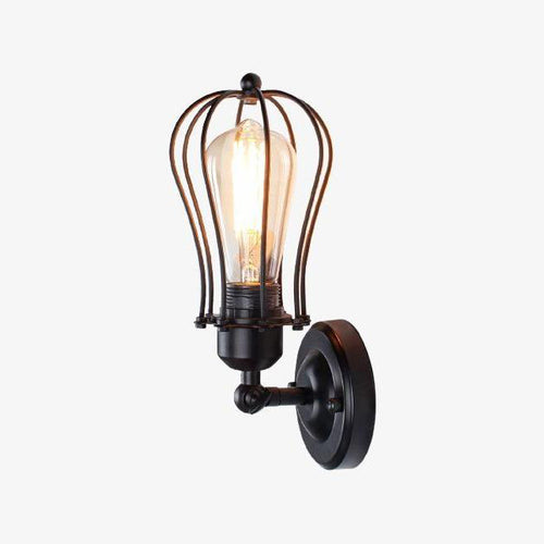 Applique murale vintage à cage en métal Esdrou