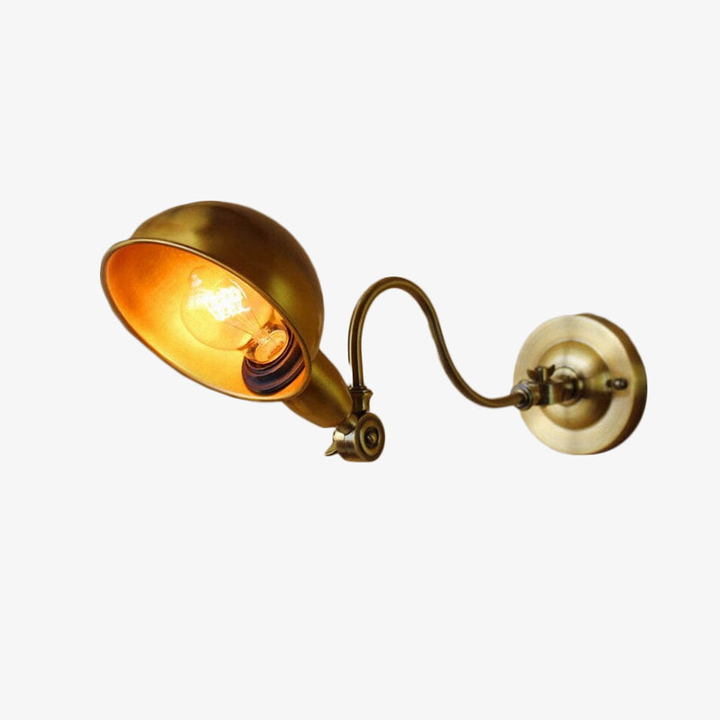 wall lamp adjustable vintage wall with lampshade round Sathita