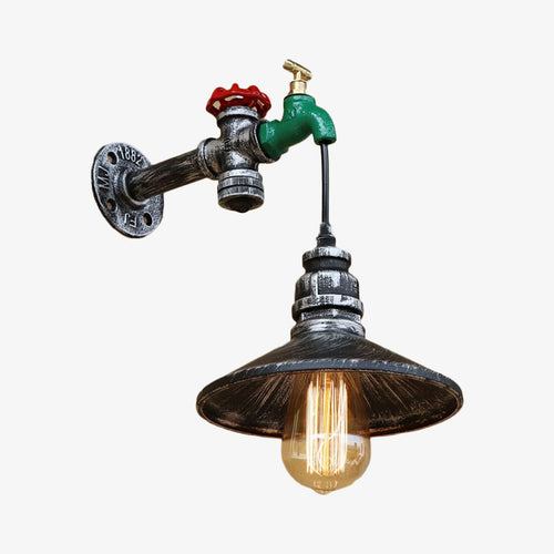 Applique murale vintage style robinet métallique Karan