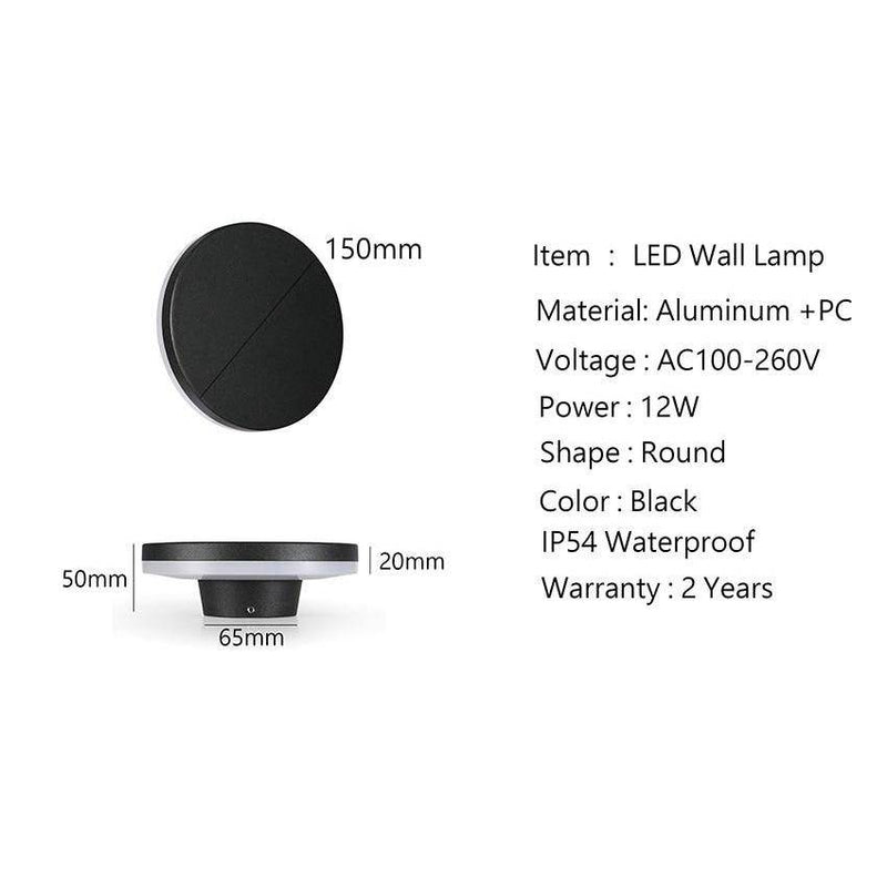 wall lamp round LED wall light with waterproof backlight