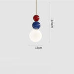 Suspension moderne en métal et boules colorés Ginna