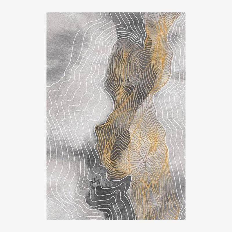 Rectangular design carpet in abstract style Oxavo C