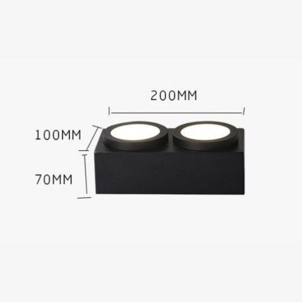 Spot moderne LED rectangulaire avec 2 lampes Connie - vue 6 sur 6