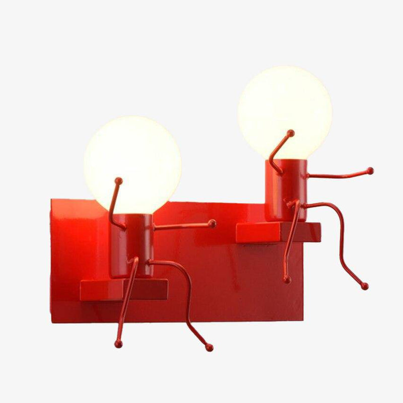 wall lamp design in the shape of a 3D man (various colours)