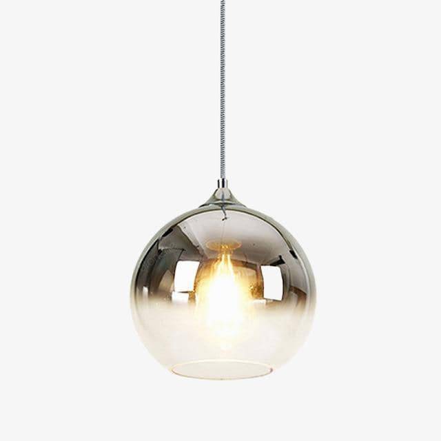 Suspension LED design boule en verre coloré fondue Ball