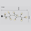 Lustre design doré avec boules de verre Lindsey
