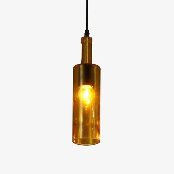 pendant light in smoked cylindrical glass Novelty colored