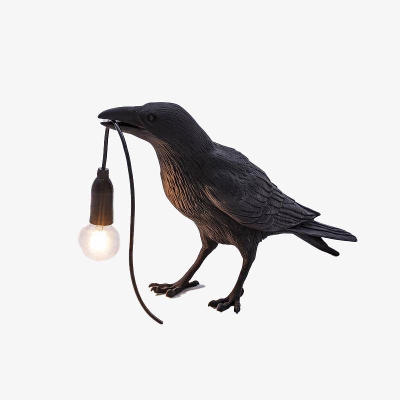 Applique murale LED avec oiseau qui tient une lampe dans son bec