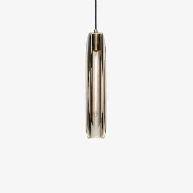 pendant light elongated LED design in crystal glass
