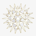 Grand miroir mural design à triangles 3D
