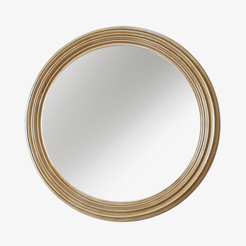 Grand miroir mural rond 68cm rétro American