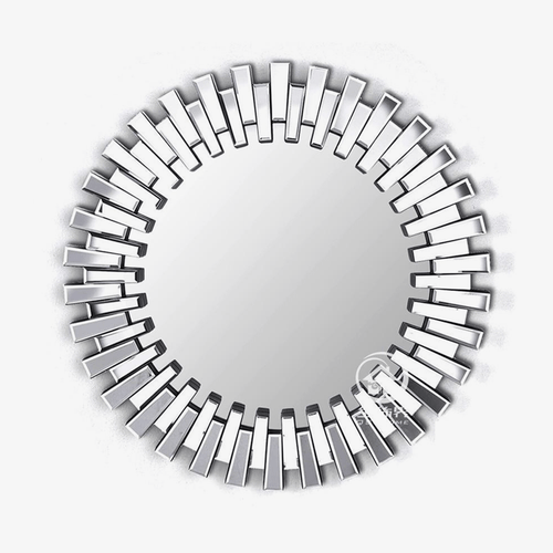Grand miroir rond mural soleil Console