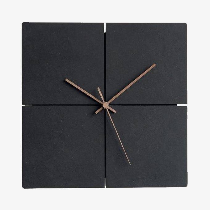 Horloge Murale Magnétique, Carrée, Noire