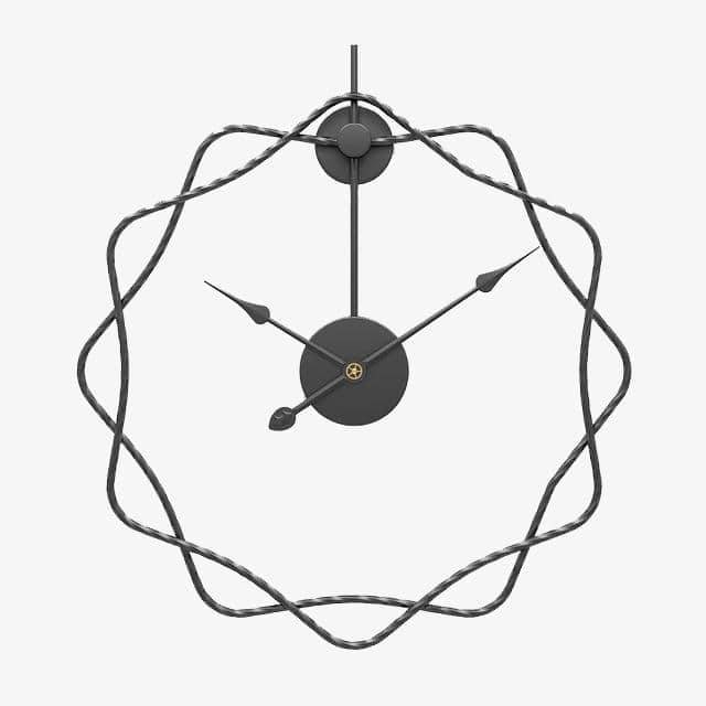 Design wall clock with offset stars in metal 50cm Decor