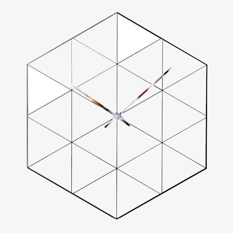 Reloj de pared design hexagonal con triángulos Personalidad