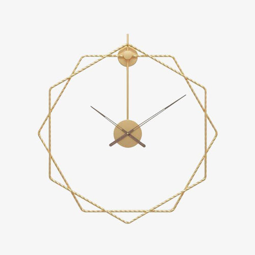 Horloge murale design hexagones décalés en métal