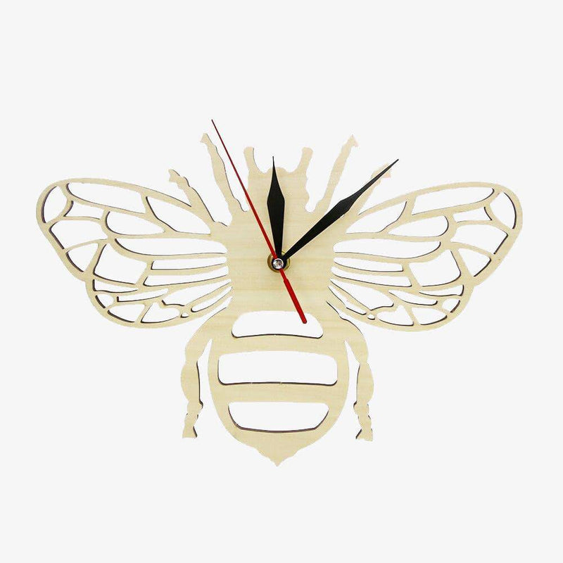 Wooden wall clock in the shape of a bee 30cm Bee