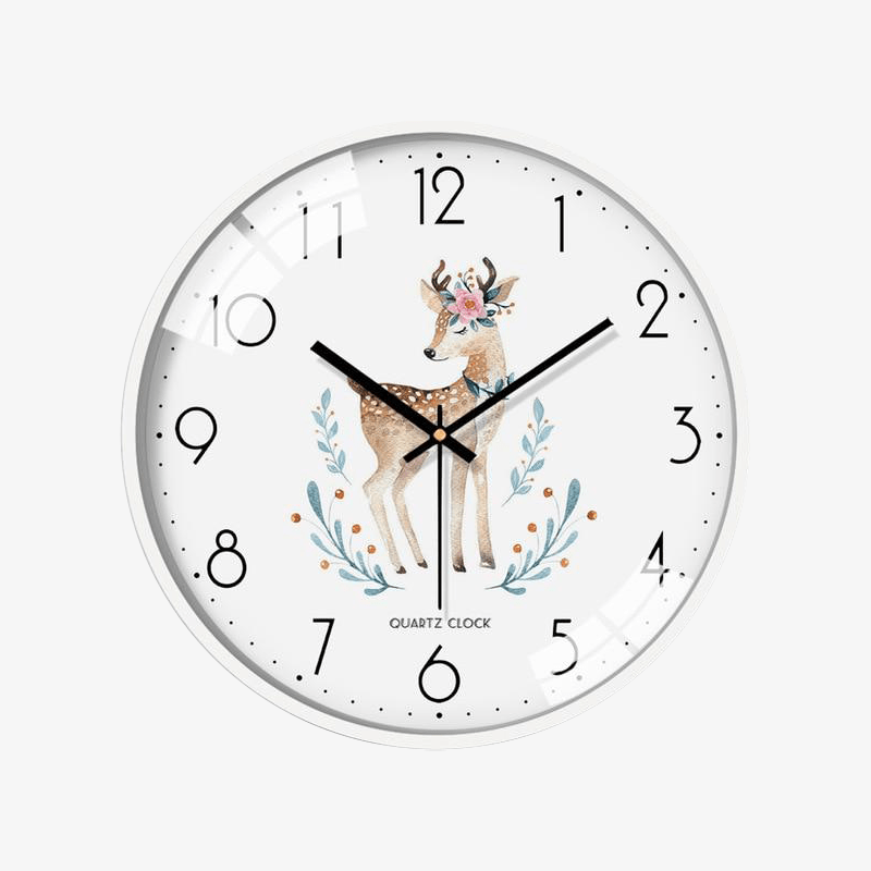 White round wall clock with Sulli pattern A