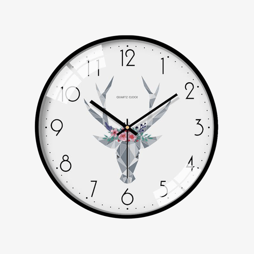 Horloge murale ronde blanche aux motifs Sulli F