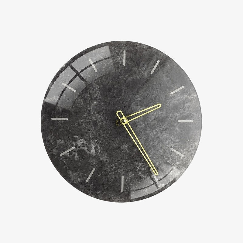 Wall clock round design black 28cm