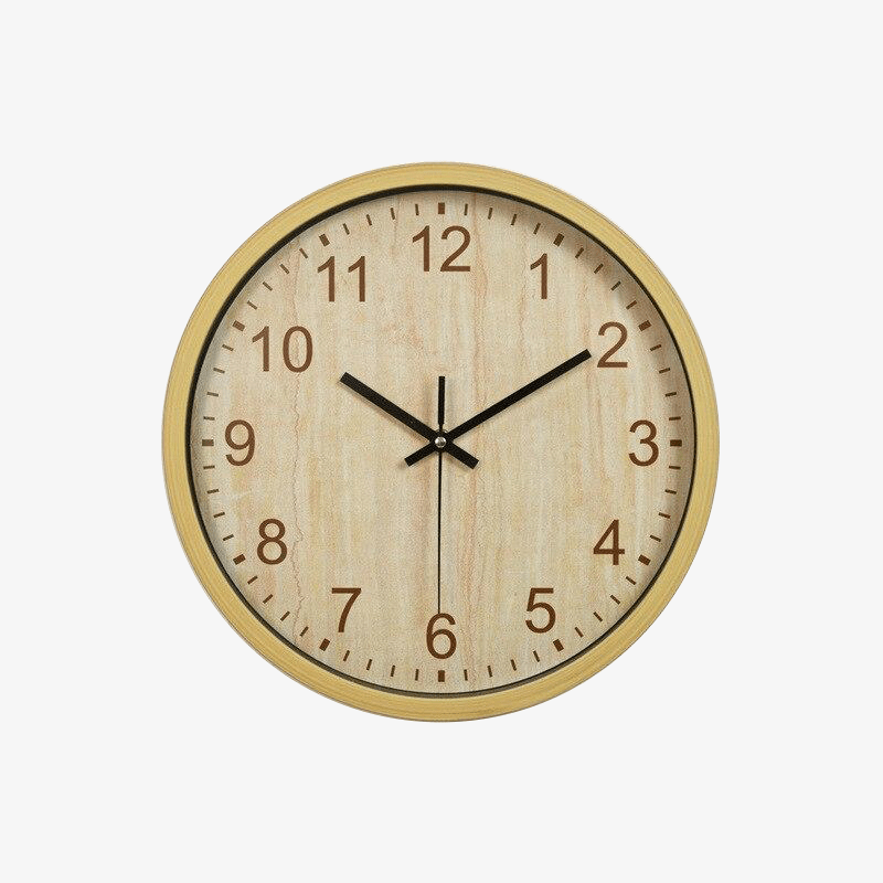 Round wooden wall clock Lalo style B 30cm