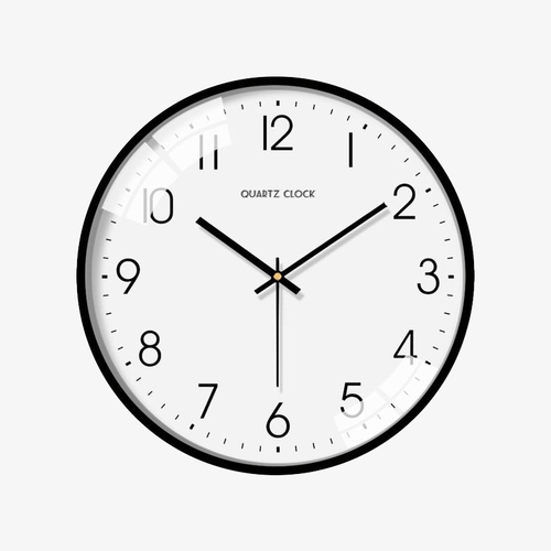 Horloge murale ronde en métal au style Reloj