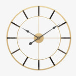 Wall clock in gold plated metal 50cm Nordic