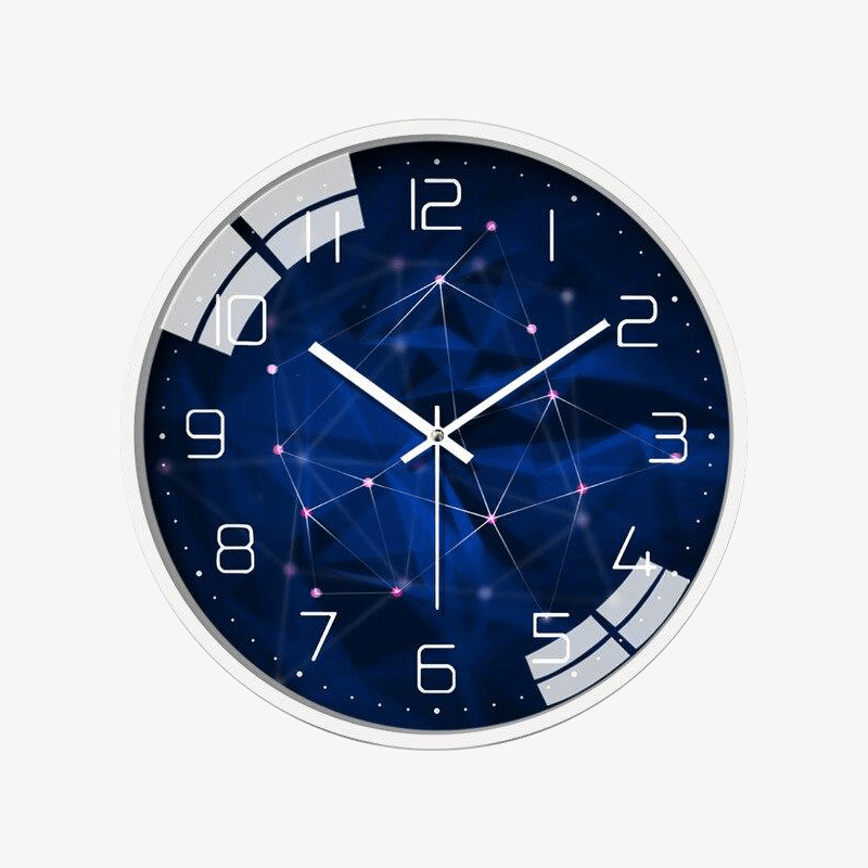 Modern round wall clock style Galaxie B