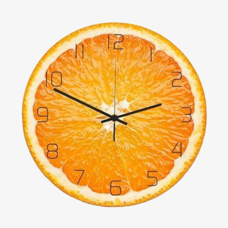 Horloge murale ronde style Orange Coktail