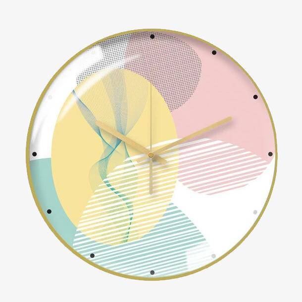 Horloge ronde colorée en métal 30cm Creative