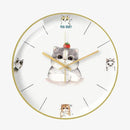 Horloge ronde colorée en métal avec chatons 30cm Creative
