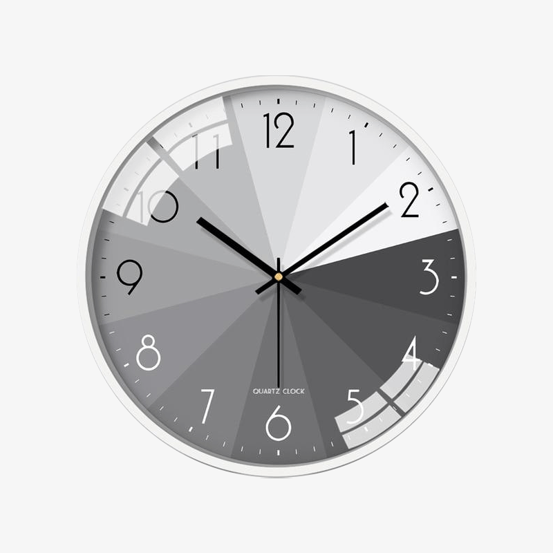 Round modern grey clock Reloj style A