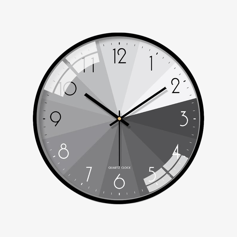 Round modern grey clock Reloj style B