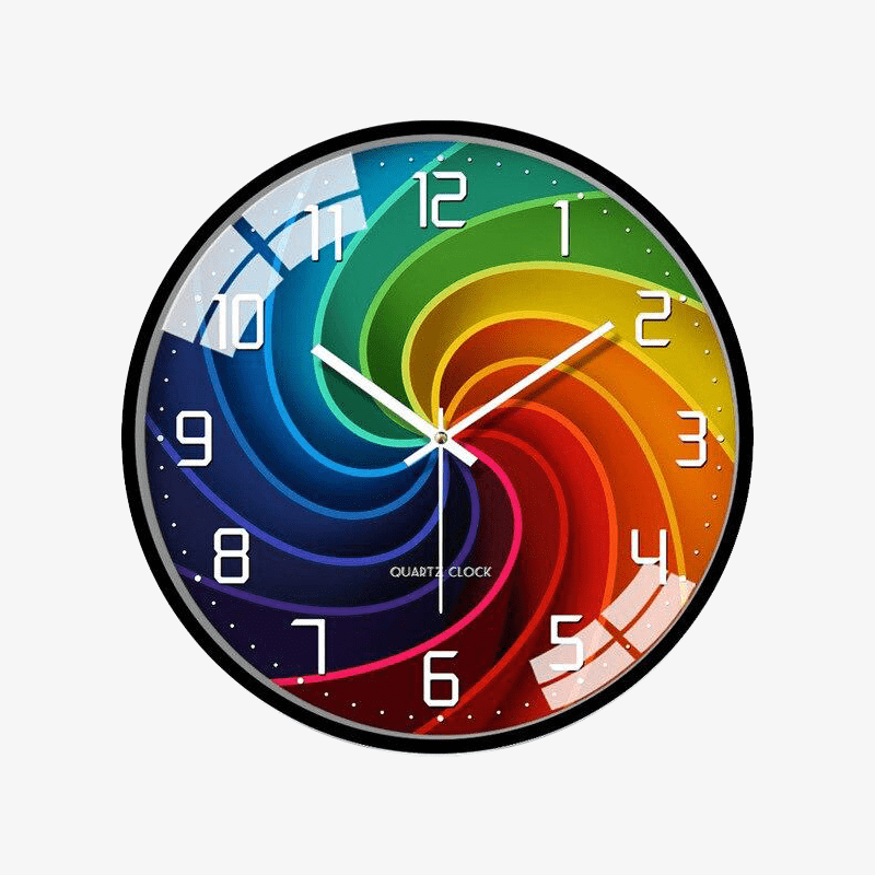 Round modern rainbow clock A