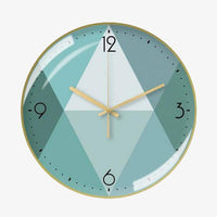 Horloge ronde verte en métal 30cm Creative