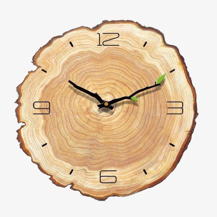 Horloge style tronc d'arbre en bois 30cm Sily