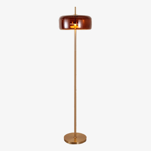 Lampadaire design arrondie en verre fumé Chandelier