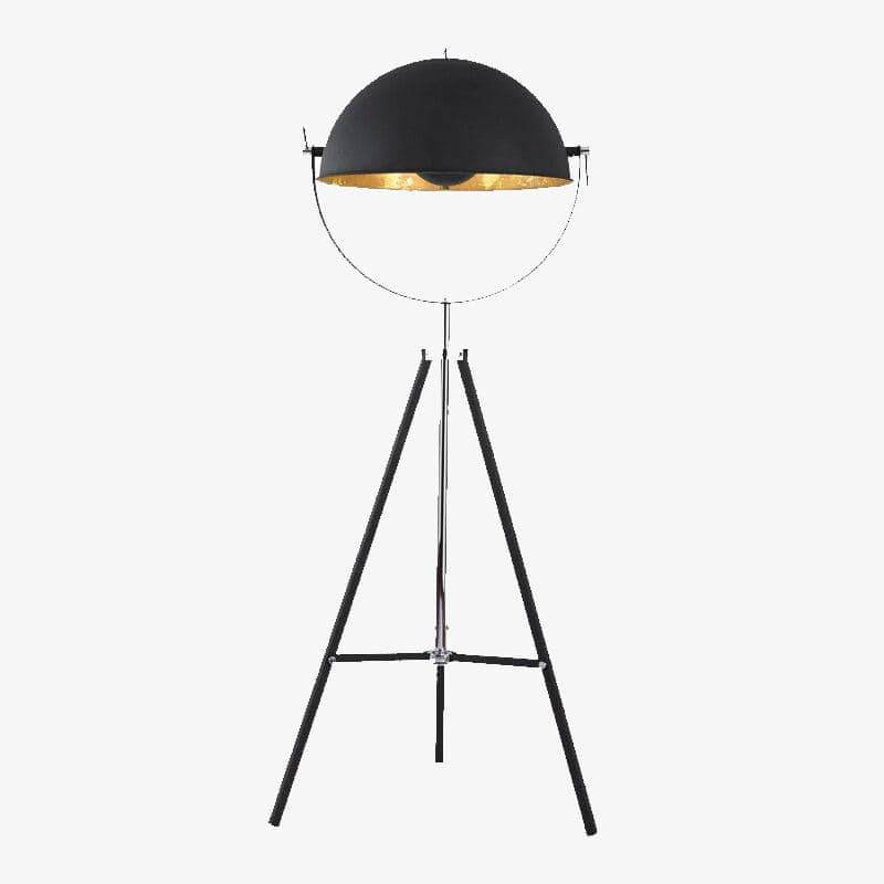 Lampadaire design LED abat-jour arrondi en métal